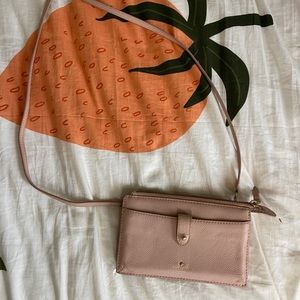 Kate Spade pink slim crossbody bag